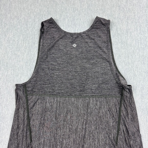 Lululemon Shirt Mens Small Heathered Black Open Air Singlet Athletic Gym Workout - Picture 6 of 8